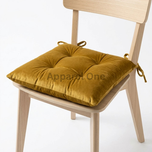 Velvet square chair - velvet, pad