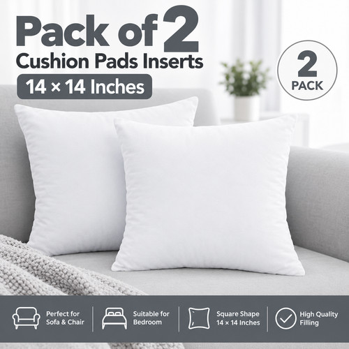 Pack white cushion inserts - white,