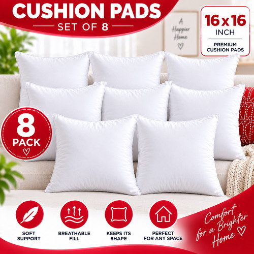 Pack white cushion inserts - white,