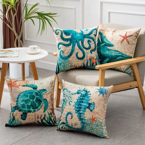 Cushion covers sea turtle - sea,