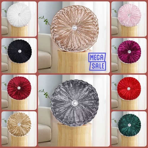 Filled round diamante cushion - filled,