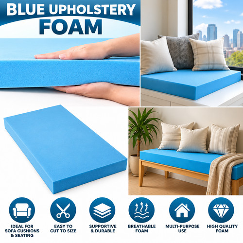 Blue upholstery foam pad - upholstery,