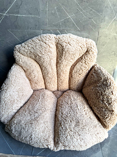 Cream teddy fleece - cream, padded